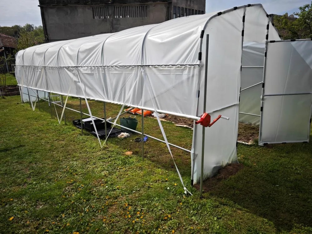 Професионална модулна оранжерия Tunnel Pro System 3 - 18 кв.м. с една врата и проветрение (6x3x2m)