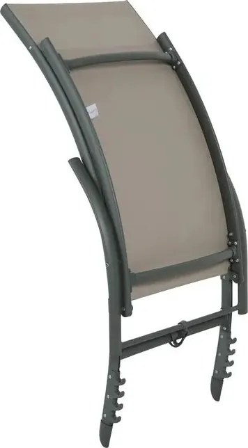 Сгъваем шезлонг Hesperide Samba, Алуминий - Лешник/Пралине