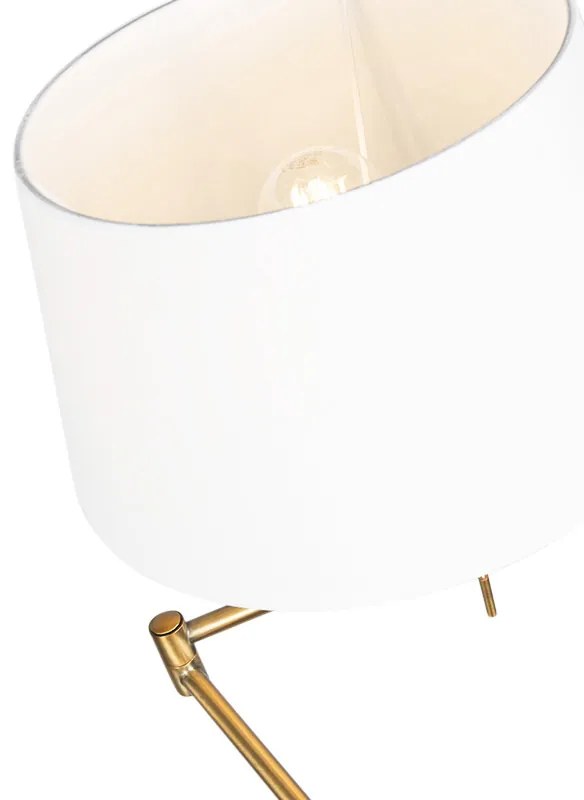 Интелигентна класическа подова лампа бронз с бяло, включваща WiFi A60 - Ladas Fix