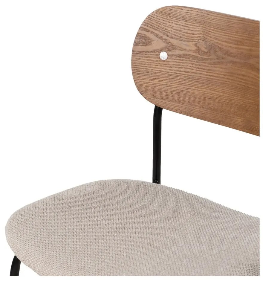 Кафяви и кремави трапезни столове в комплект от 4 броя Moe - Ixia