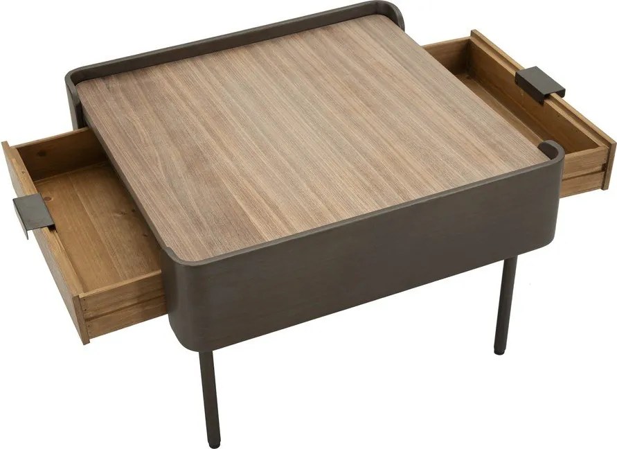 Кафява масичка за кафе от масивна ела 60x60 cm Toronto – Mauro Ferretti