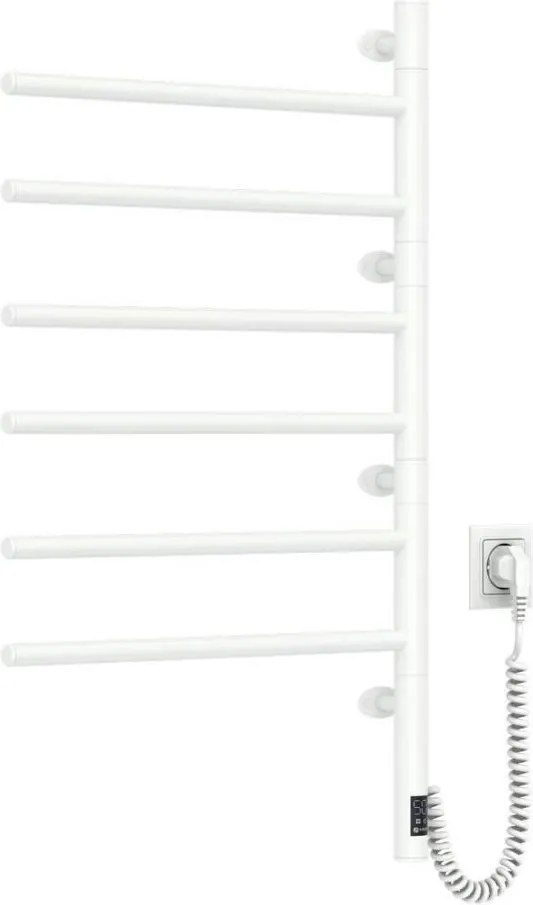 Електрически въртящ се сушилник за хавлии с термостат ARABESQUE 105W 80x49 cm бял