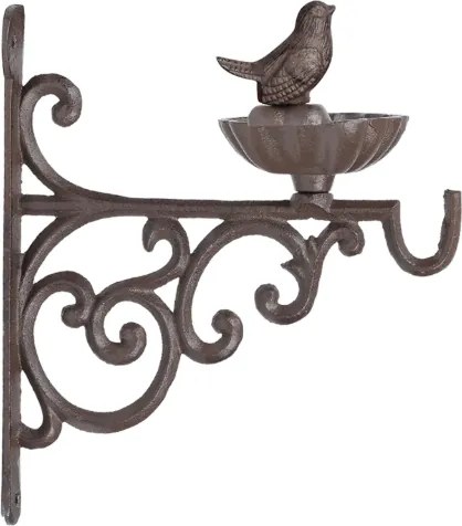 Esschert Design - Чугунена закачалка за кошница с хранилка за птици