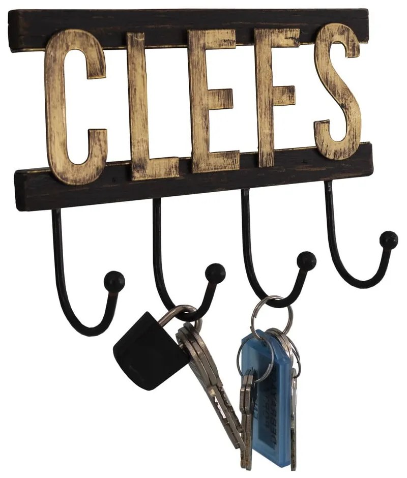 Дървена стойка за ключове, монтирана на стената - Antic Line