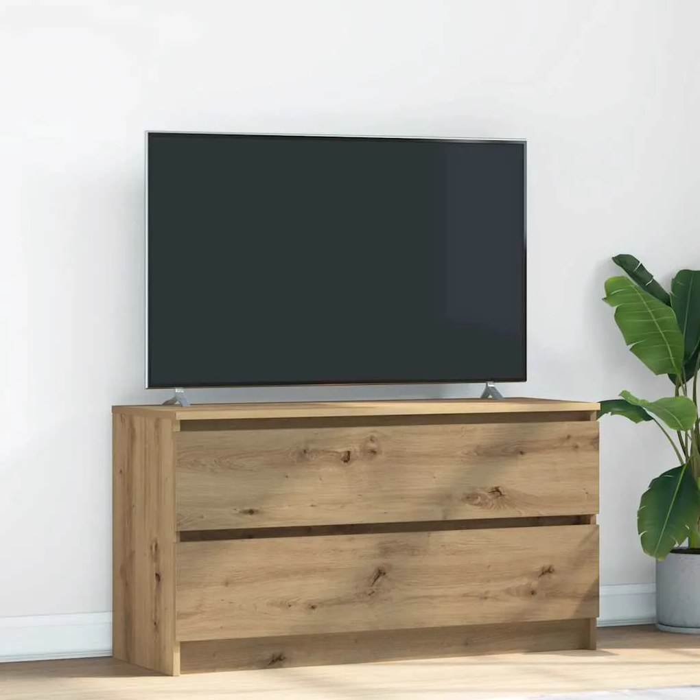 861813 vidaXL ТВ шкаф Artisan Oak 100x35x54 cm Инженерна дървесина