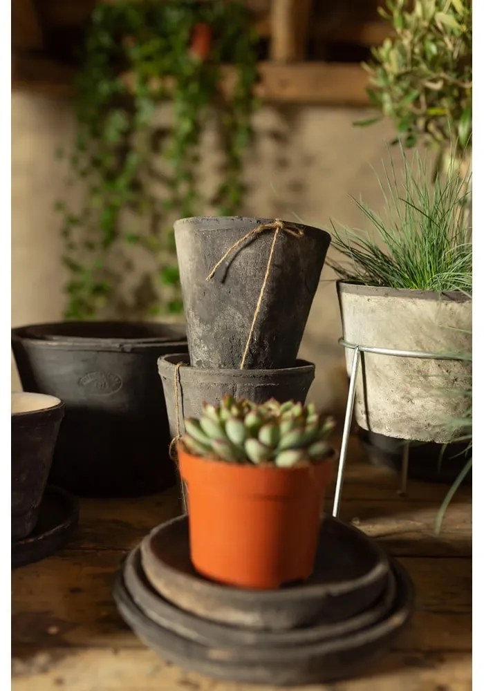 Комплект от 3 сиви теракотени саксии - Esschert Design