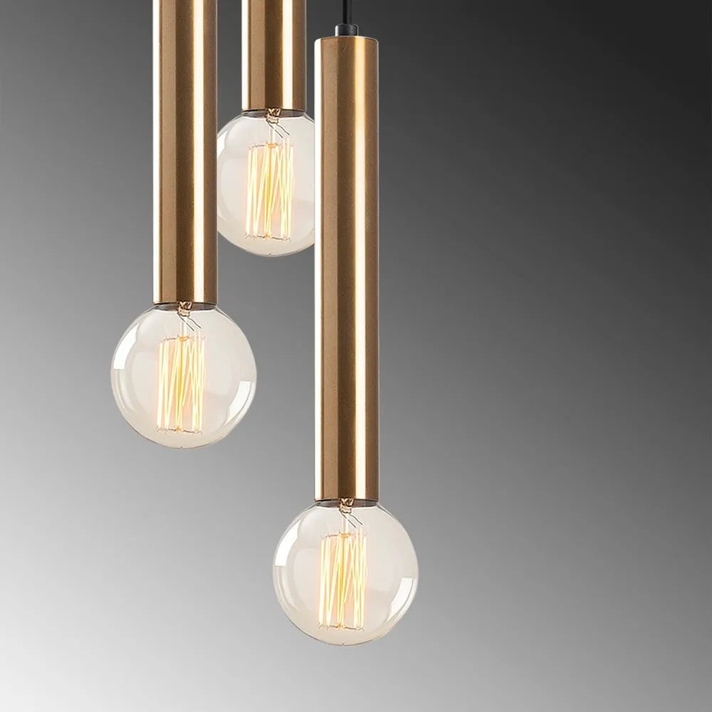 Висящо осветително тяло в златисто ø 22 cm Tempo – Opviq lights
