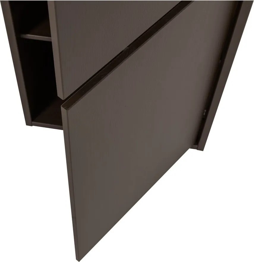 Тъмнокафяв модулен шкаф от масивен бор 55x215 cm Meggy – WOOOD