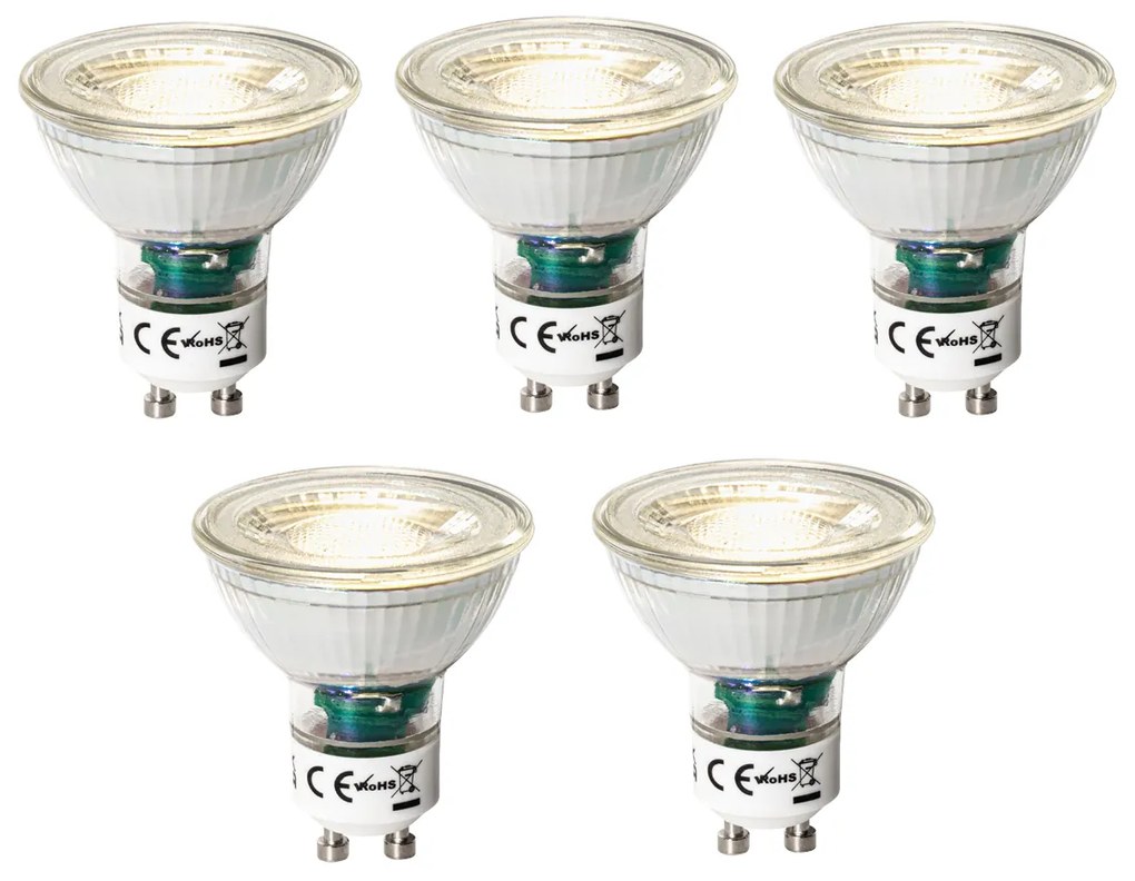 Комплект от 5 GU10 LED крушки с 3-степенно димиране 7W 600 lm 3000K