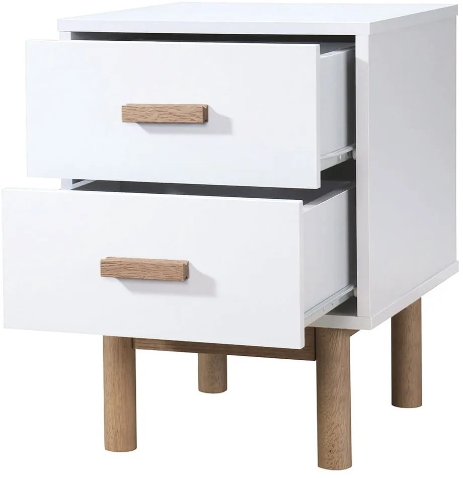 Бяло нощно шкафче Melanie – Støraa
