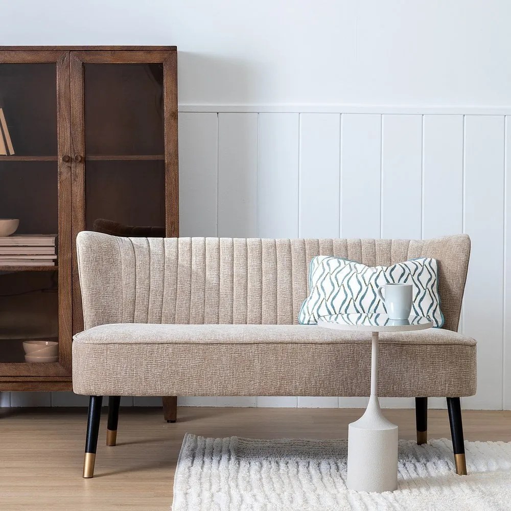 Бежов шенилов диван 134 cm Glam – Ixia