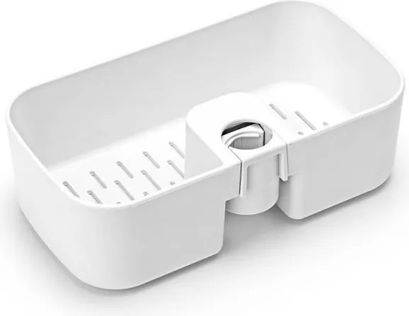 Органайзер за душ Brabantia ReNew 1004187, 7.5х13.3х24.4 см, Дъно с отвори за вода, Устойчивост на корозия, Бял