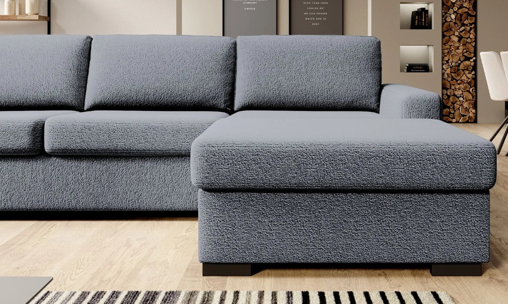 Ъглов Диван Орхидея-Сиво-Десен