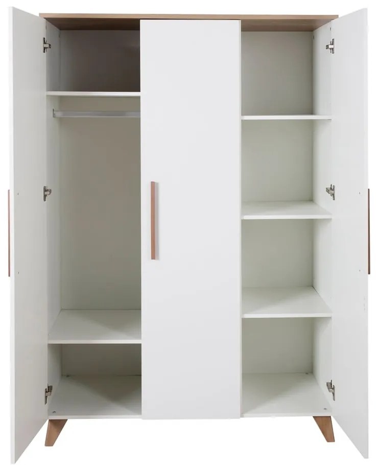Бял детски гардероб 118x190 cm – Roba