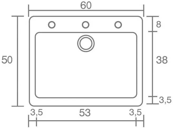 Мивка Sanitec 331-Granite White