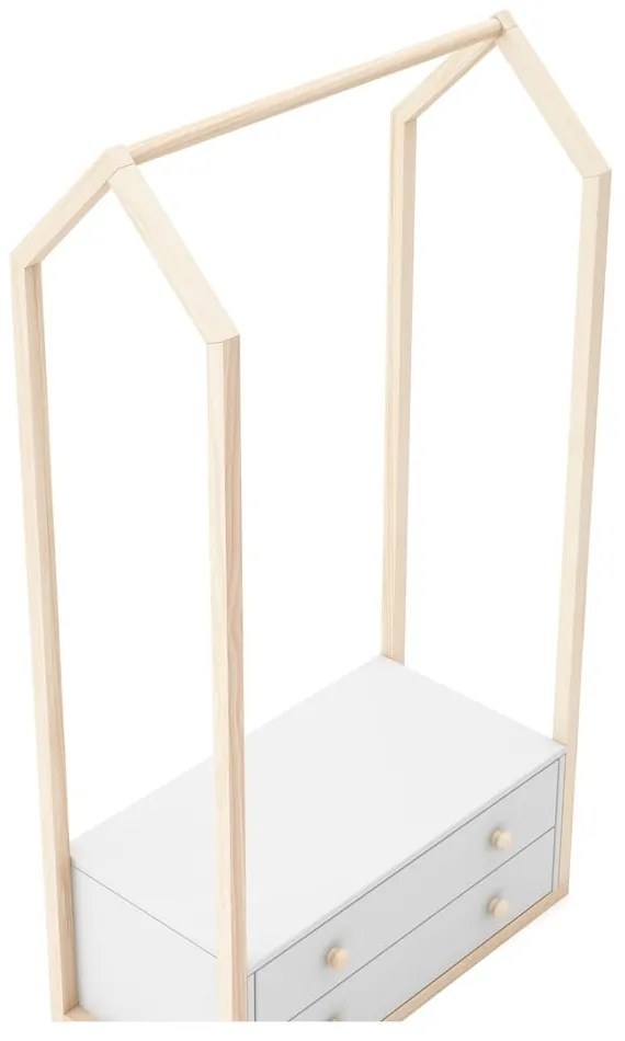 Бял отворен гардероб за деца 80x170 cm Esteban - Marckeric