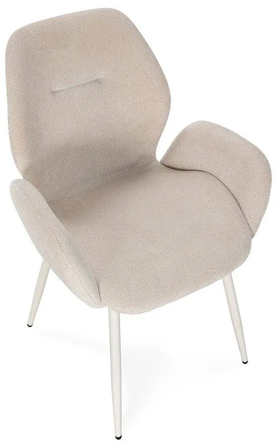 Бежови тапицирани трапезни столове в комплект 2 бр. Ansu – Marckeric