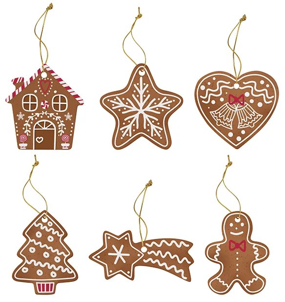 Порцеланови декорации за елха GINGERBREAD