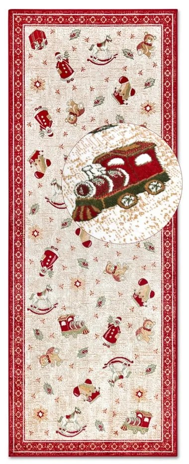 Червена пътека с коледен мотив със смес от памук 80x200 cm Toy's Delight Red Christmas – Villeroy&Boch
