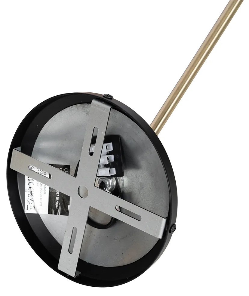 Ретро таванна лампа черна с бронз - Милоу