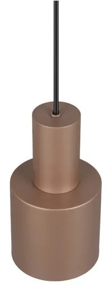 Кафяво висящо осветително тяло с метален абажур ø 12 cm Agudo – Trio