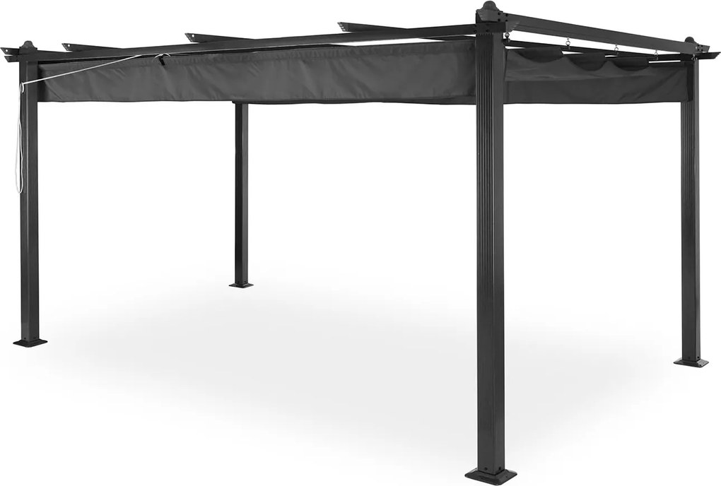 Blumfeldt Pantheon, пергола, навес, 3 x 4 м, алуминий, слънцезащитен навес, полиестер, бежов