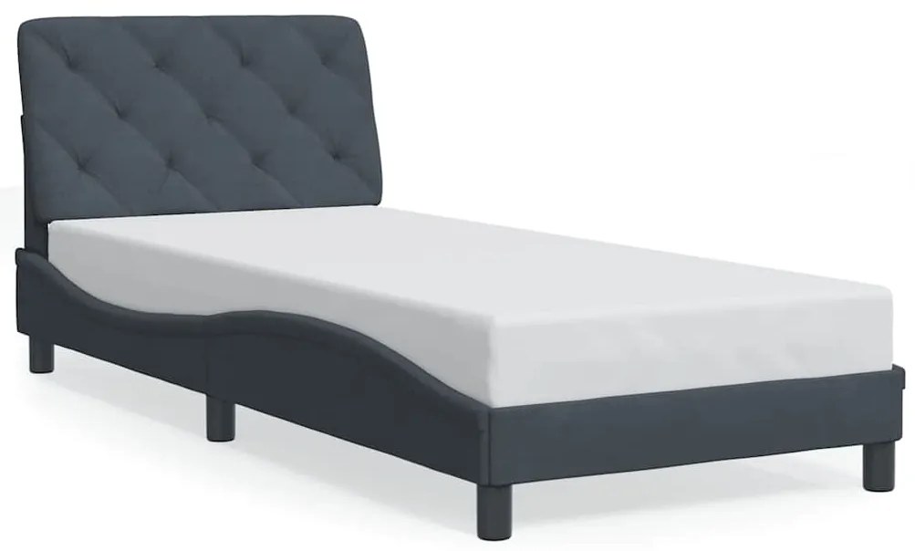 3207888 vidaXL Рамка за легло без матрак, тъмносива, 80x200 см, кадифе