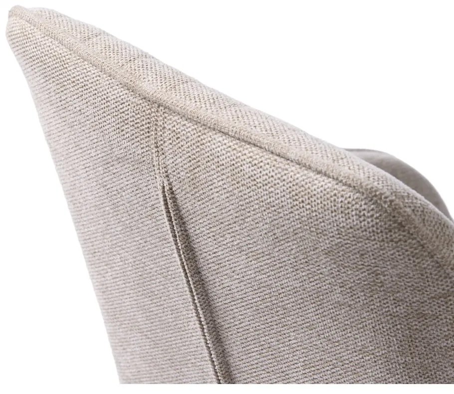 Бежов тапициран трапезен стол с подлакътници Nolan – Unique Furniture