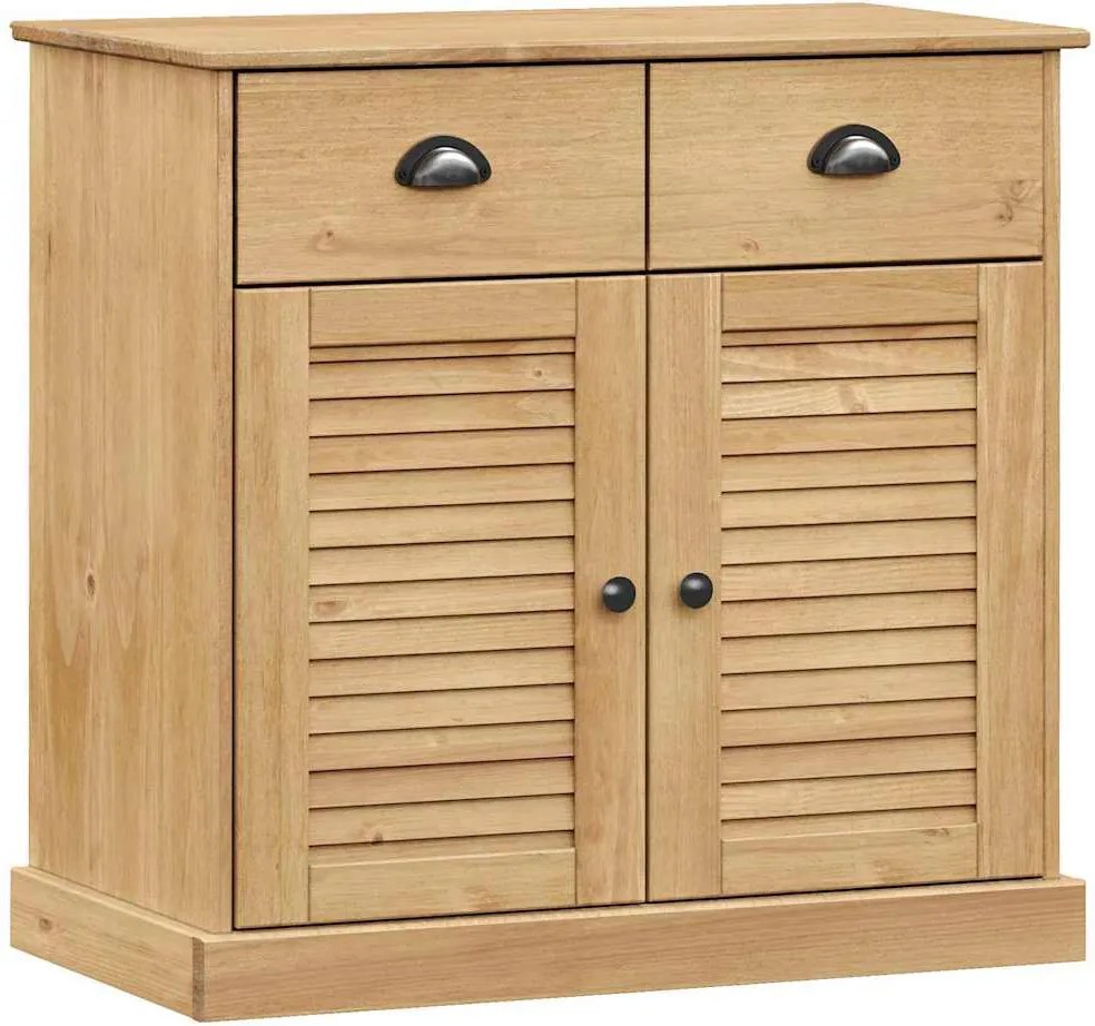 353202 vidaXL Сайдборд с чекмеджета VIGO, 78x40x75 см, бор масив