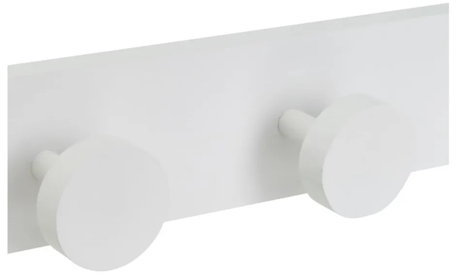 Бяла стенна закачалка от масивен бор 40 cm Anillos – Casa Selección