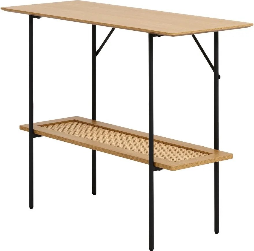 Конзолна маса от декор от дъб в естествен цвят 37x100 cm Pensacola – Unique Furniture