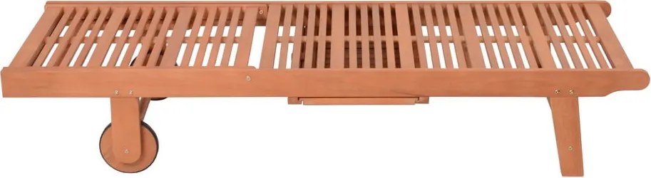 Градински шезлонг от масивно дърво в естествен и кремав цвят San Diego – Garden Pleasure