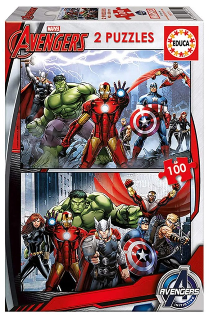 Пъзел Educa Marvel Avengers (2 x 100 pcs)