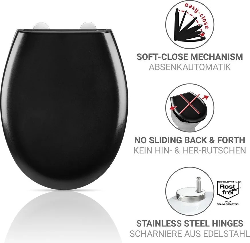 Тоалетна чиния с автоматично затваряне 37 x 44,5 см Rieti – Wenko