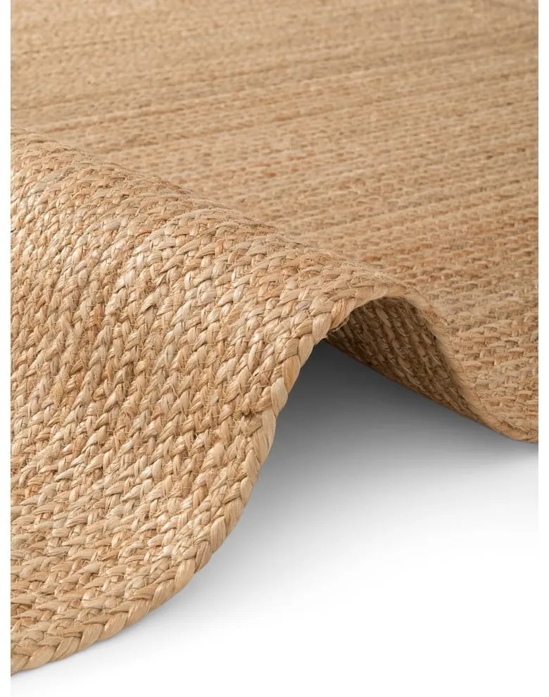 Двустранен/ръчно изработен ютен килим в естествен цвят 80x150 cm Juno – Hanse Home