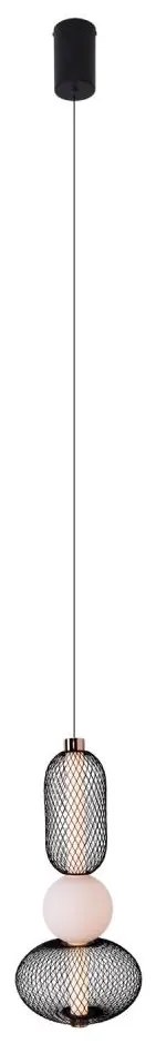 MAXLIGHT P0591 - LED Пендел BORA LED/10W/230V Ø 22 см бял/черен