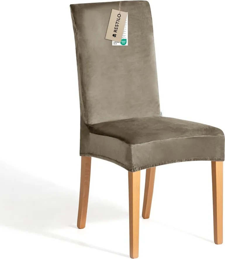 Сиво-бежови ластични покривала за стол в комплект от 4 бр. 48 cm Sento – Restilo