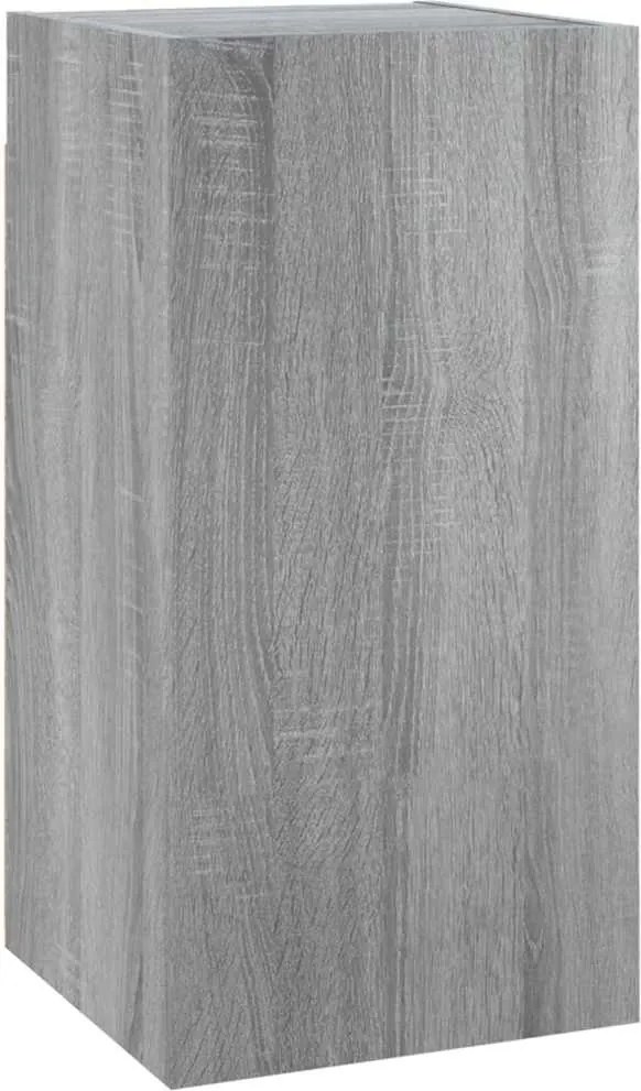 815743 vidaXL ТВ шкаф, сив сонома, 30,5x30x60 см, инженерно дърво