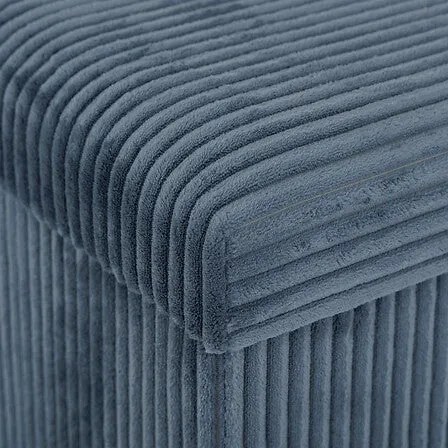 Пуф със съхранение atmosphera Arum, Рипсено кадифе, Сгъваем, 38x38 cm - Каки