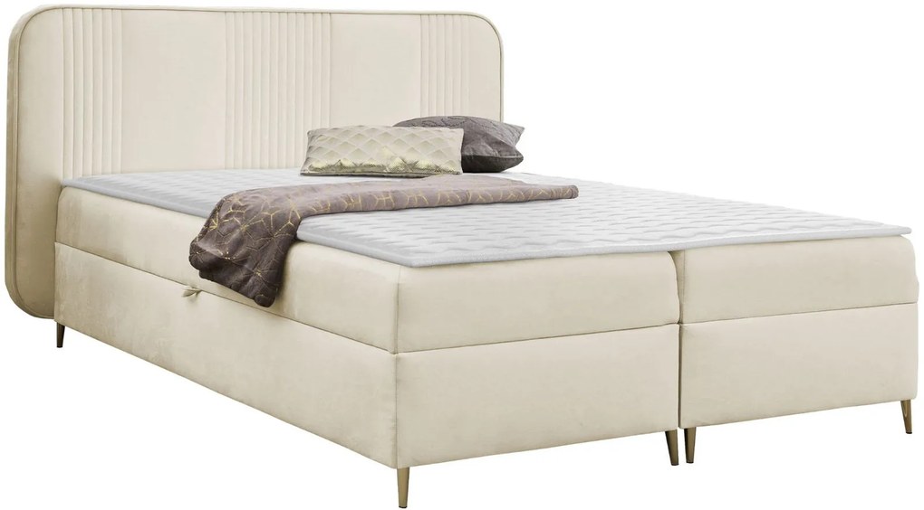 Облечено легло Fandy-Бежово светло-120 x 200