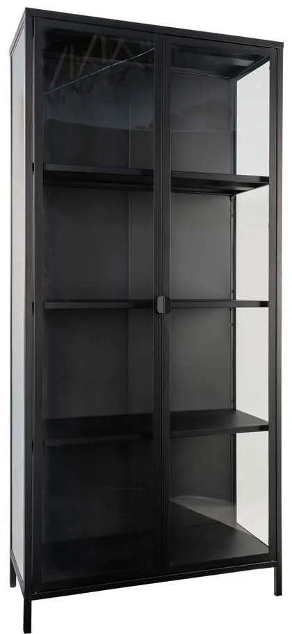 Черна метална витрина 80x175 cm Brisbane - House Nordic