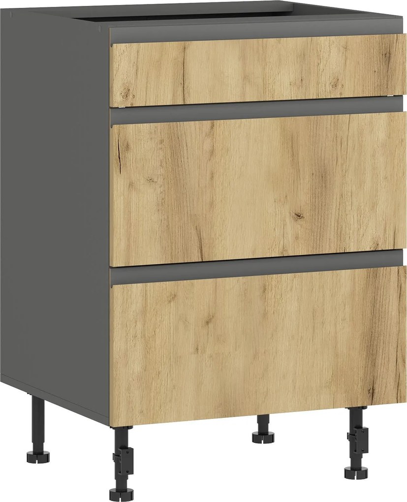 Долен шкаф LUSIL H 60/87 с три чекмеджета