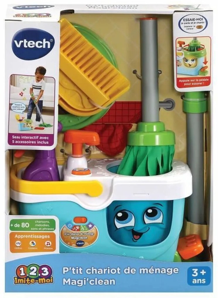 Комплект играчки Vtech Little Magi'clean Cleaning Trolley Играчки