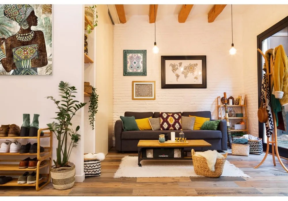 Бамбукова закачалка за дрехи и шапки Бамбук - Compactor