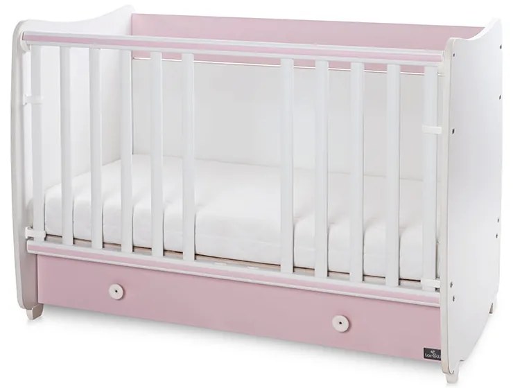 LORELLI Classic Легло-люлка 60/120 см. DREAM БЯЛО/ ORCHID PINK