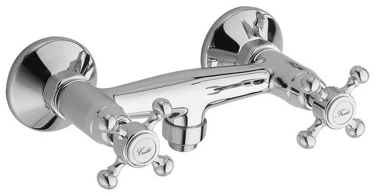 Стенна душ батерия в лъскаво-сребрист цвят (1 изход) Antea – Sapho