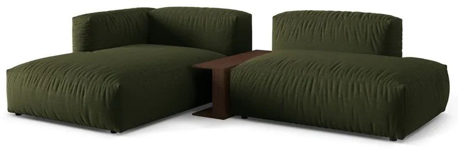 Зелен модулен ъглов диван (ляв ъгъл) Martina – Micadoni Home