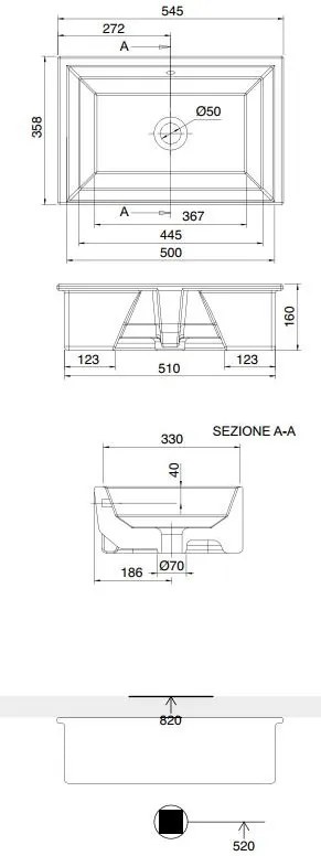 Умивалник Scarabeo Tech