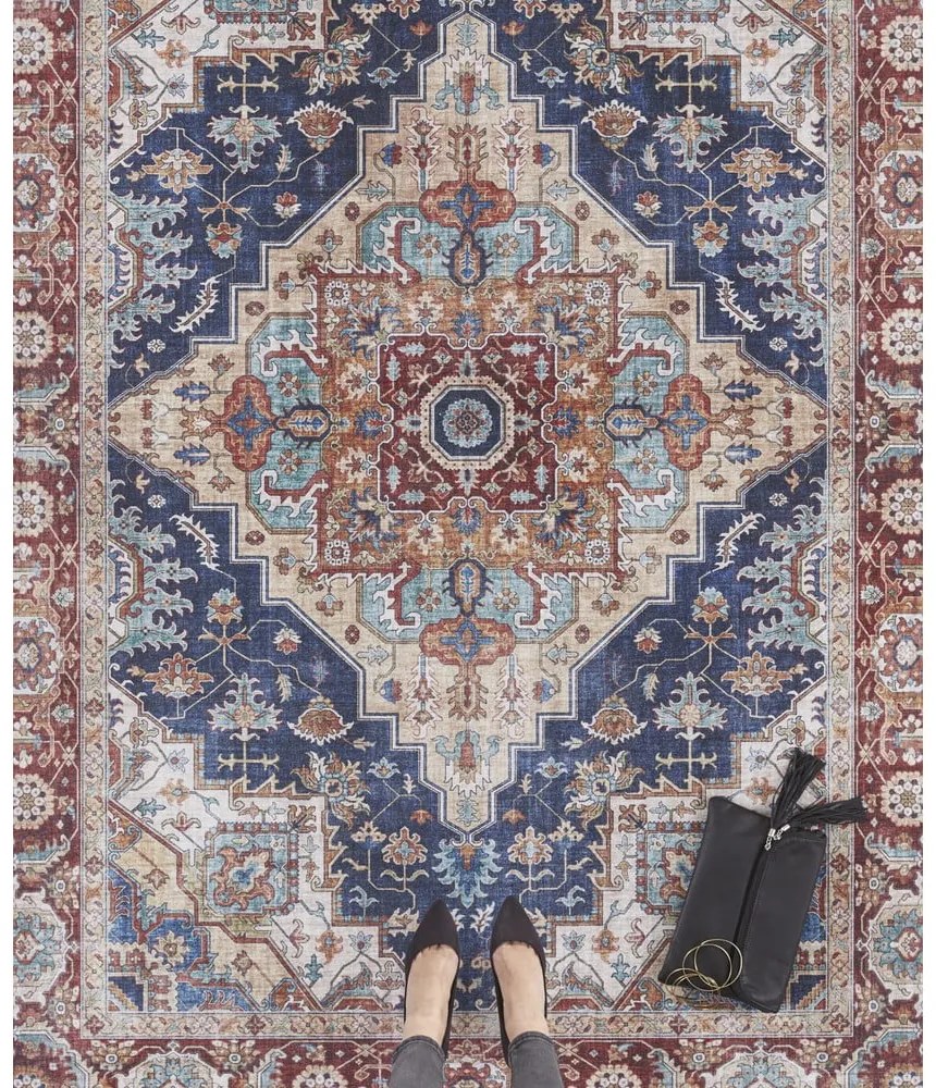 Тъмносиньо-червен килим , 200 x 290 cm Sylla - Nouristan