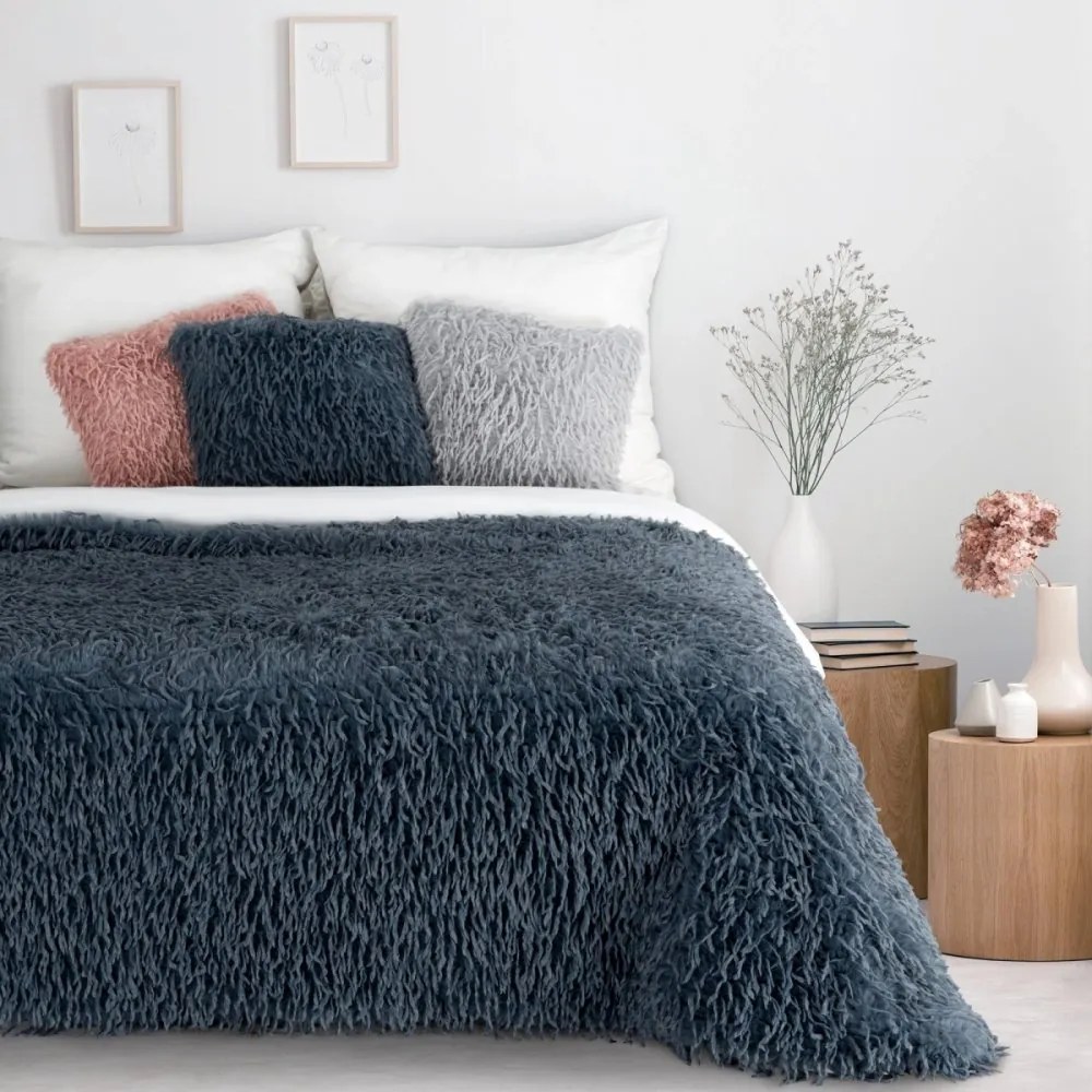 Пухкаво одеяло с подплата от полар - синьо Ширина: 130 см | Дължина: 170 см